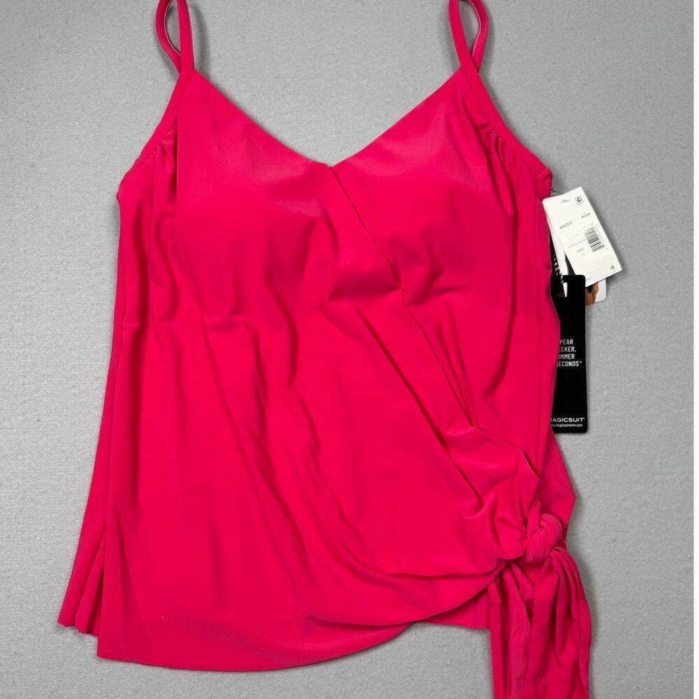 Magicsuit Alex Side-Tie Underwire Tankini Top - Coral Rose 10 $128